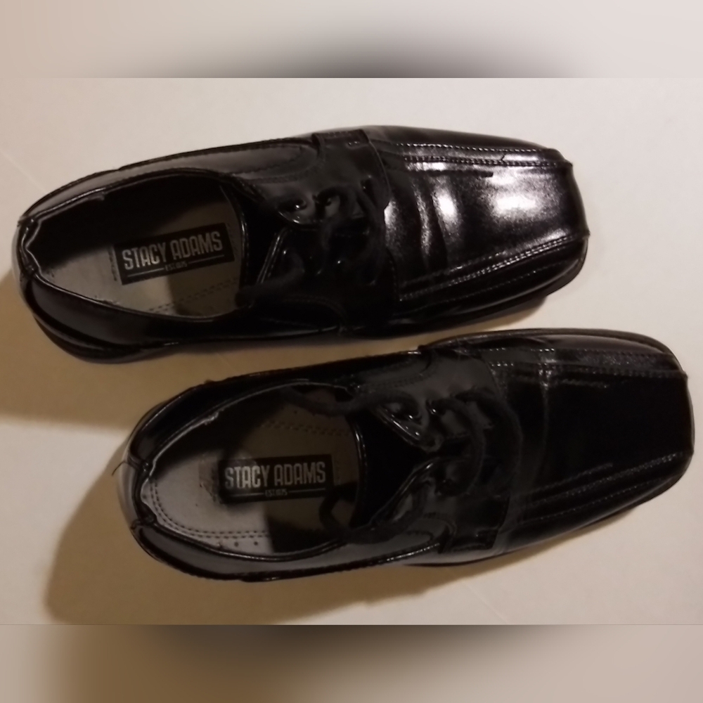 Stacy Adams Black Kids Dress Shoes Size 13